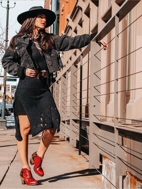 FREEBIRD by Steven Women's Red Croc-Embossed Ankle Boots